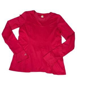 Lucy Tech Top Long Sleeve Workout Tee Stretch Active Thumbholes Pink‎ Women's M